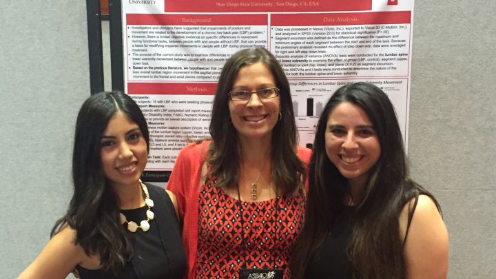 Dr. Gombatto with Karlie Gross and Alejandra Hernandez