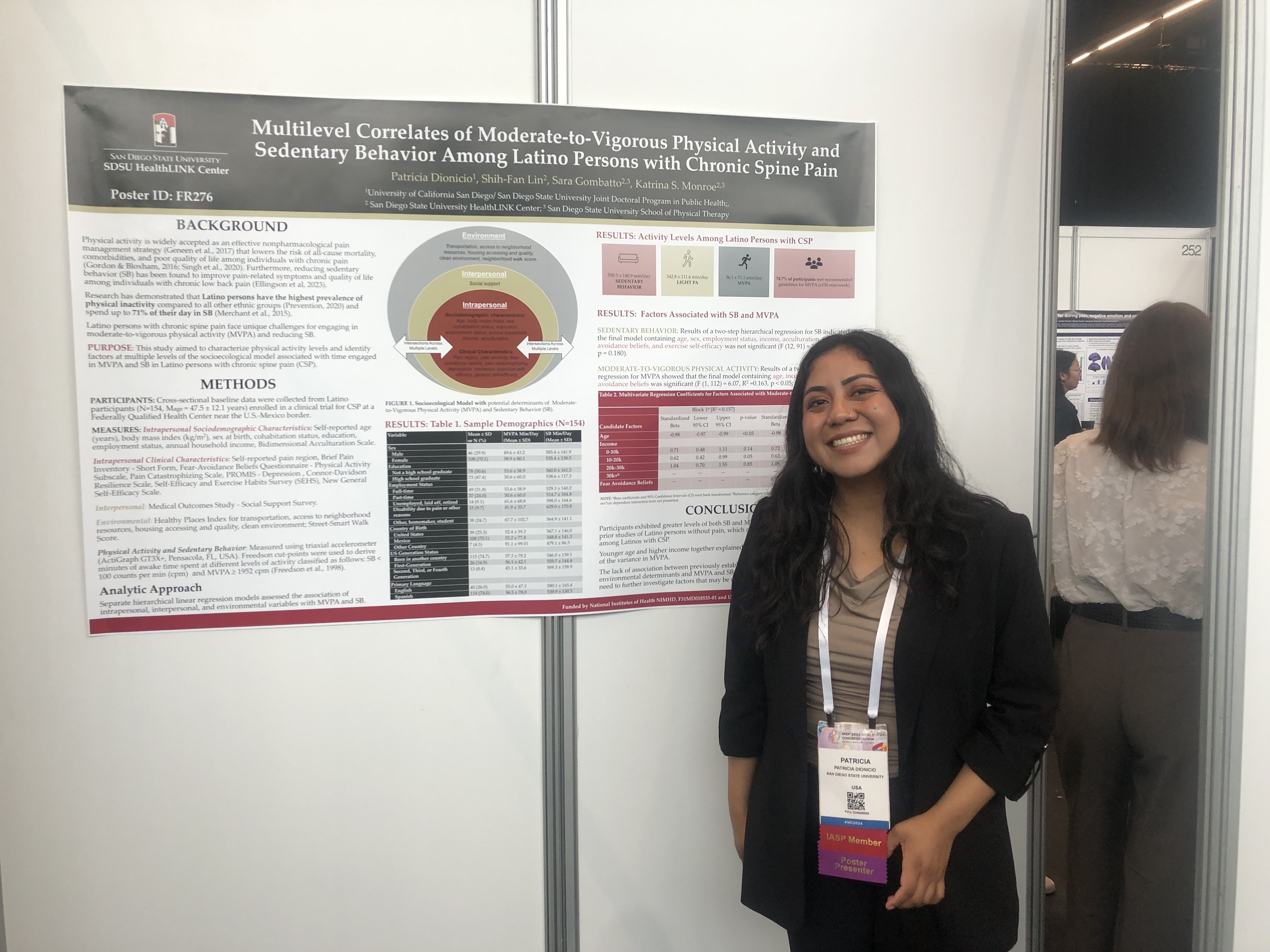 Patty with research poster